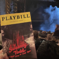 Sweeney Todd: The Demon Barber of Fleet Street playbill and set