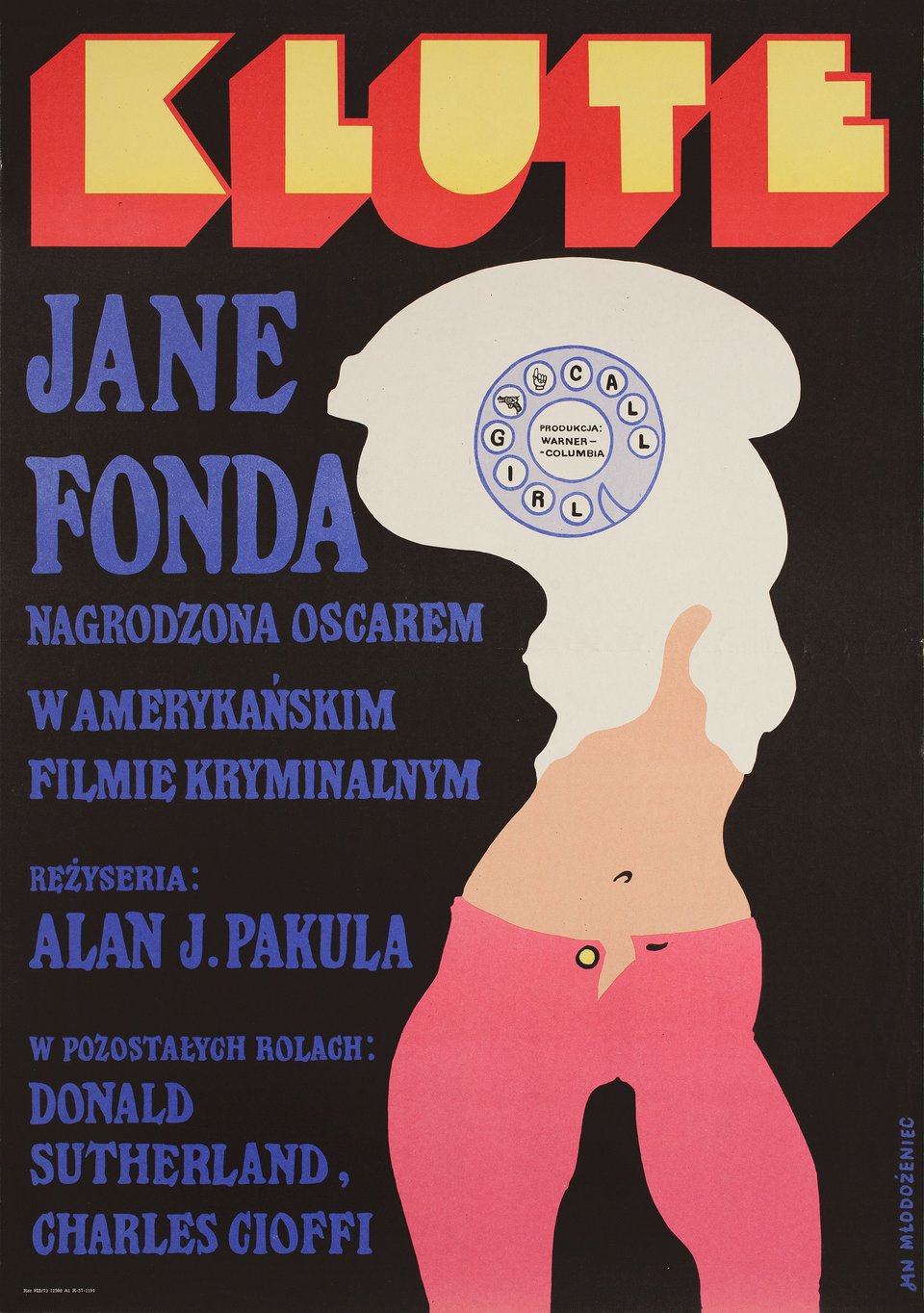 Klute - Original 1973 Polish A1 Movie Poster