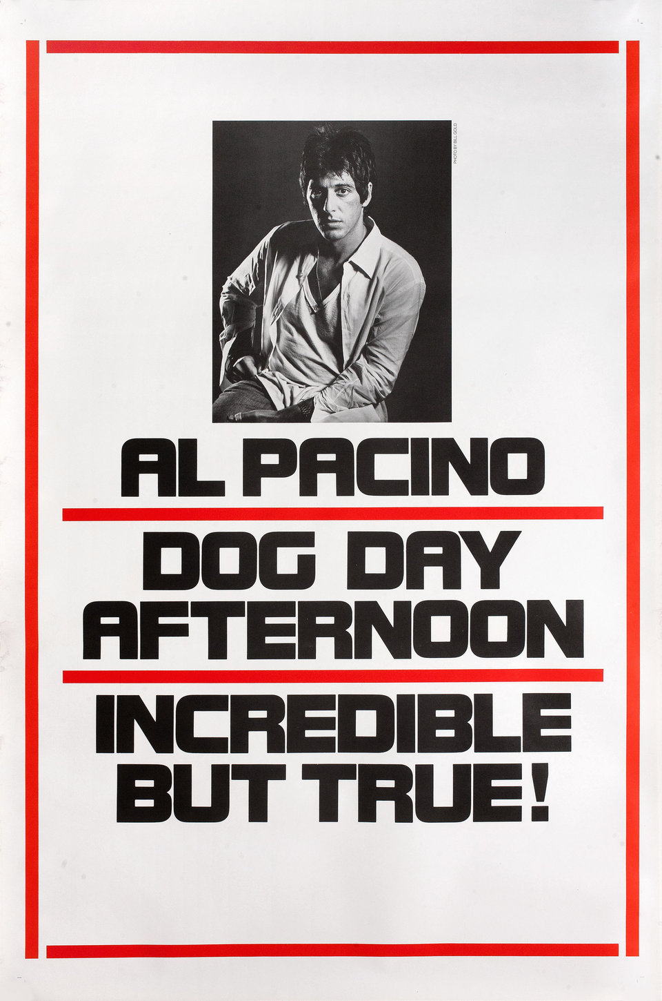 Dog Day Afternoon Original 1975 U.S. One Sheet Movie Poster