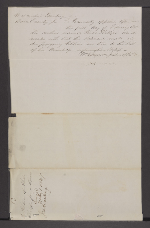 Petition of Phebe Philips asking for a divorce