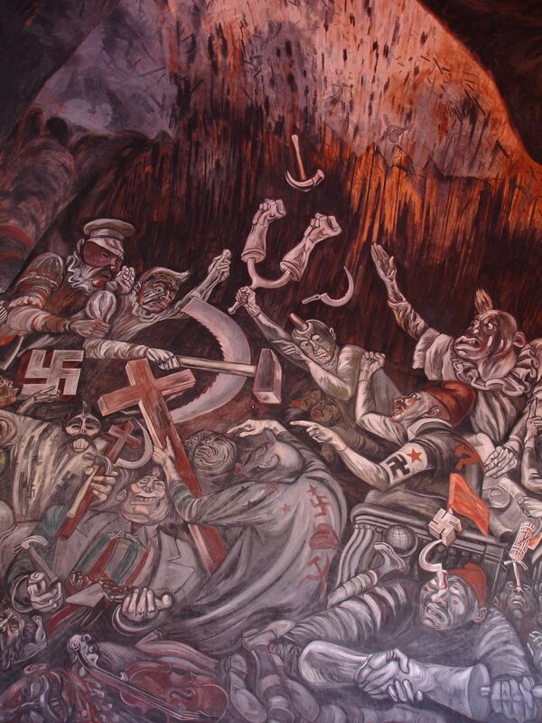 The Clowns of War Arguing in Hell