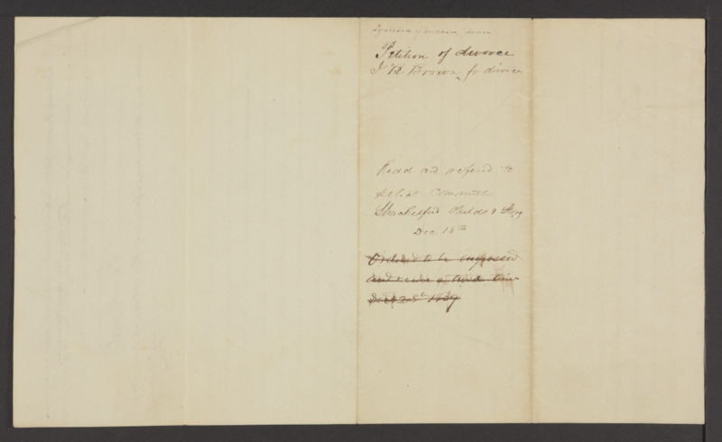 Petition of Joseph R. Brown asking for a divorce