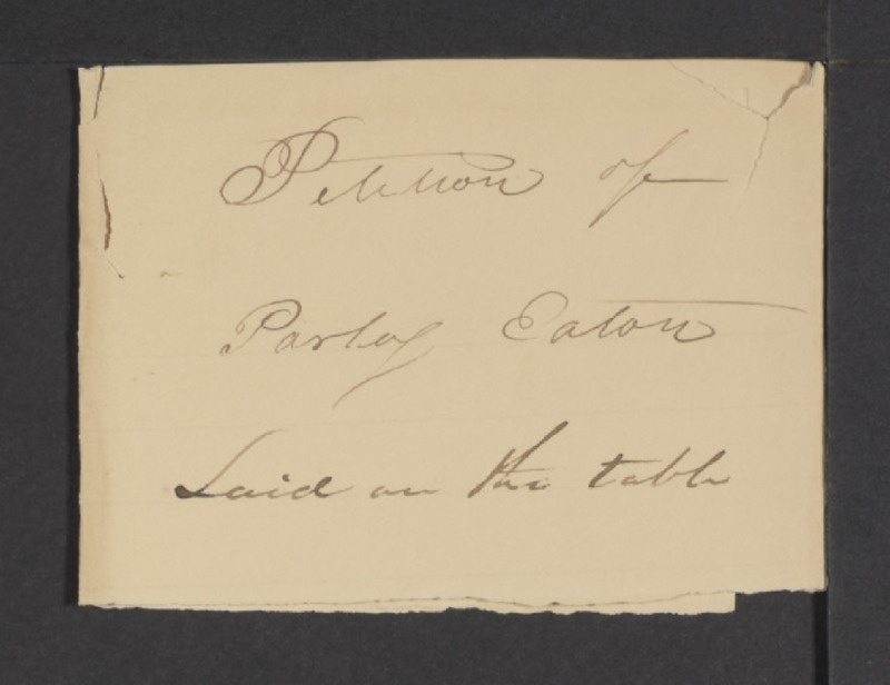 Petition of Pachy Eaton asking for a divorce