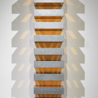 Judd_01_UntitledStack_AmberPlexiglass