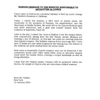 MMF Letter to Cyprian Ministry